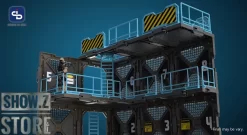 FreshRetro 1/18 1/24 SIB04 Scene In Box Fortifications-B Model Kit -Sale Toys Online 159c8964d9