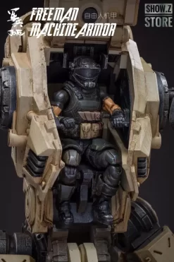 JoyToy Source Acid Rain 1/18 Freeman Machine Armor W/ Pilot Mechas & Soldiers Figure Set Desert Brown Version -Sale Toys Online 2113e430e9