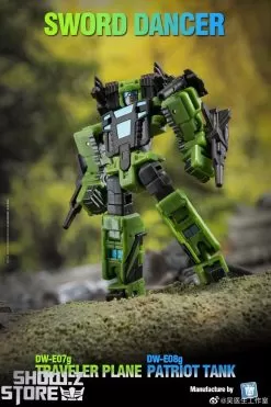 Dr.Wu Sword Dancer Slamdance DW-E07G Traveler Plane Raindance & DW-E08G Patriot Tank Grandslam Set Of 2 Green Version -Sale Toys Online 3bb1707baf