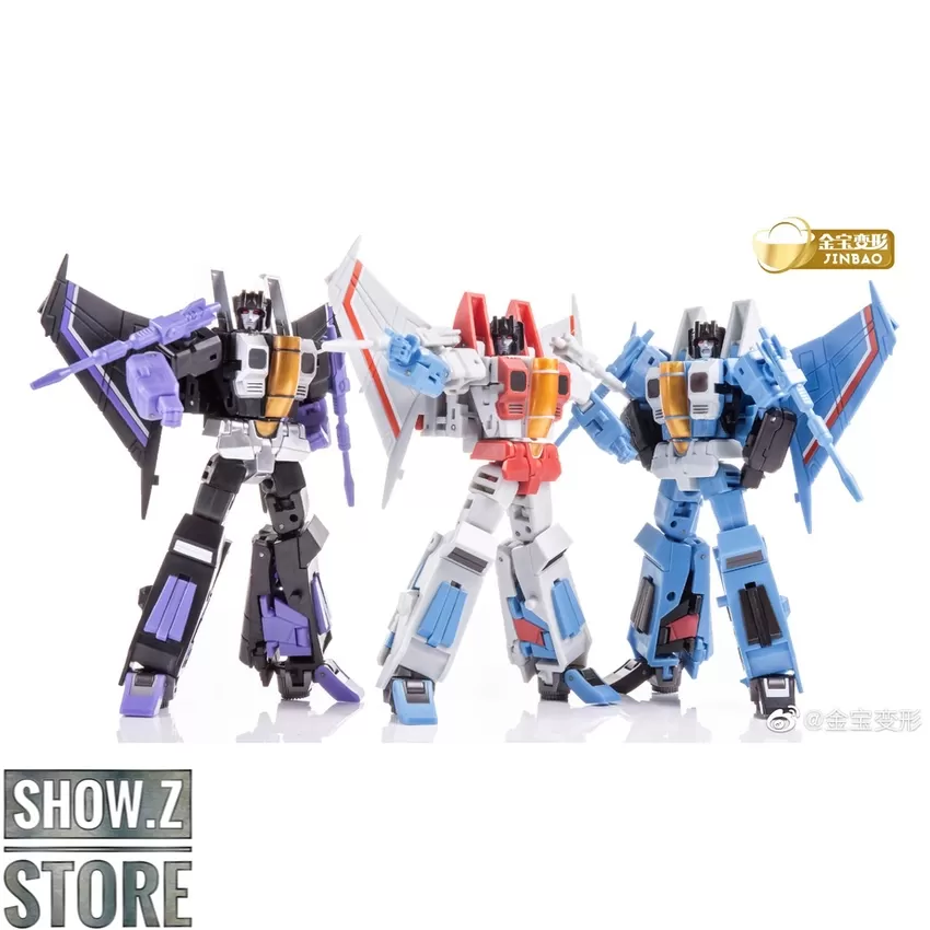 Jinbao DF-06 Air Craft: Battlers Starscream, Skywarp & Thundercracker Set Of 3 1 Jinbao DF-06 Air Craft: Battlers Starscream, Skywarp & Thundercracker Set Of 3