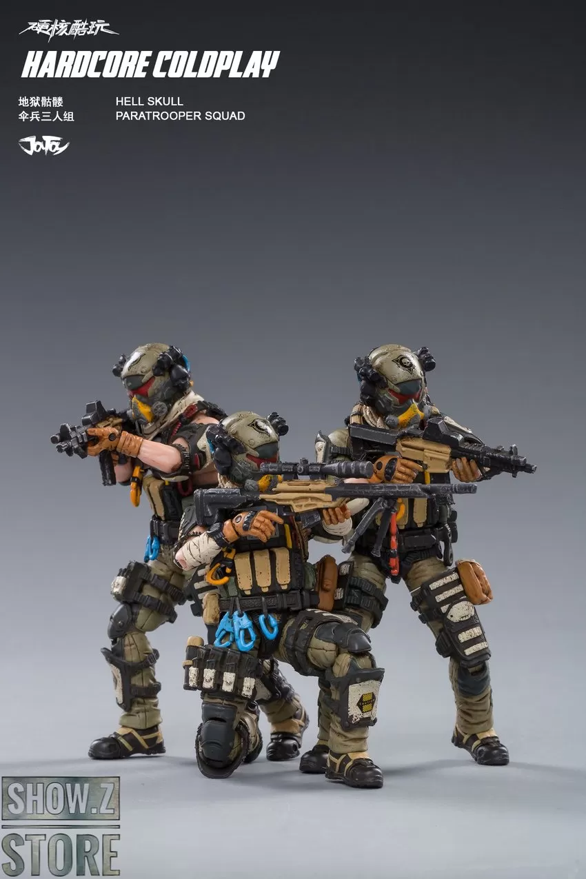 JoyToy Source 1/18 Hardcore Coldplay Hell Skull Paratrooper Squad Set Of 3 4 JoyToy Source 1/18 Hardcore Coldplay Hell Skull Paratrooper Squad Set Of 3 - Image 4